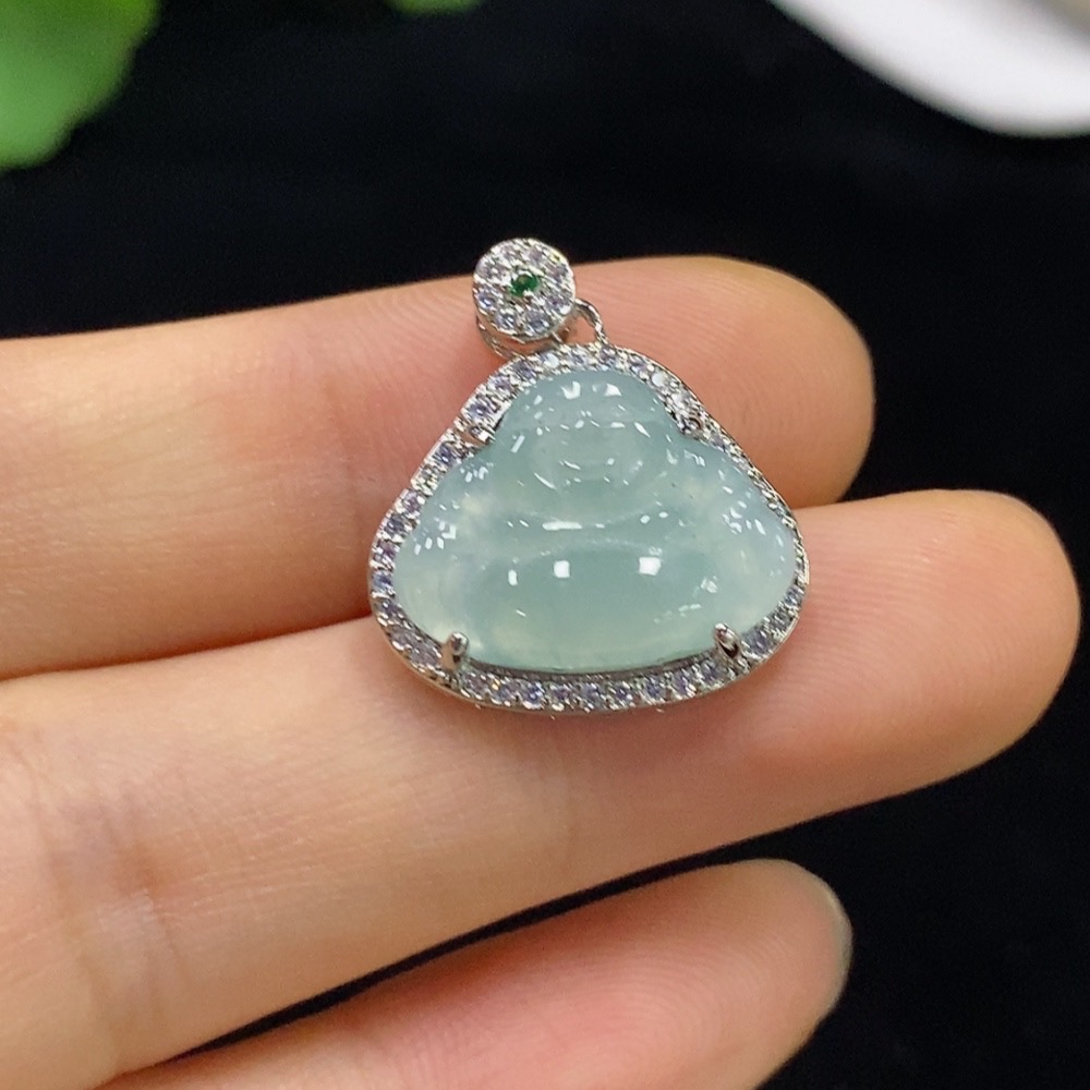 F33929055 Jadeite Inlaid Pendant Non-Gold