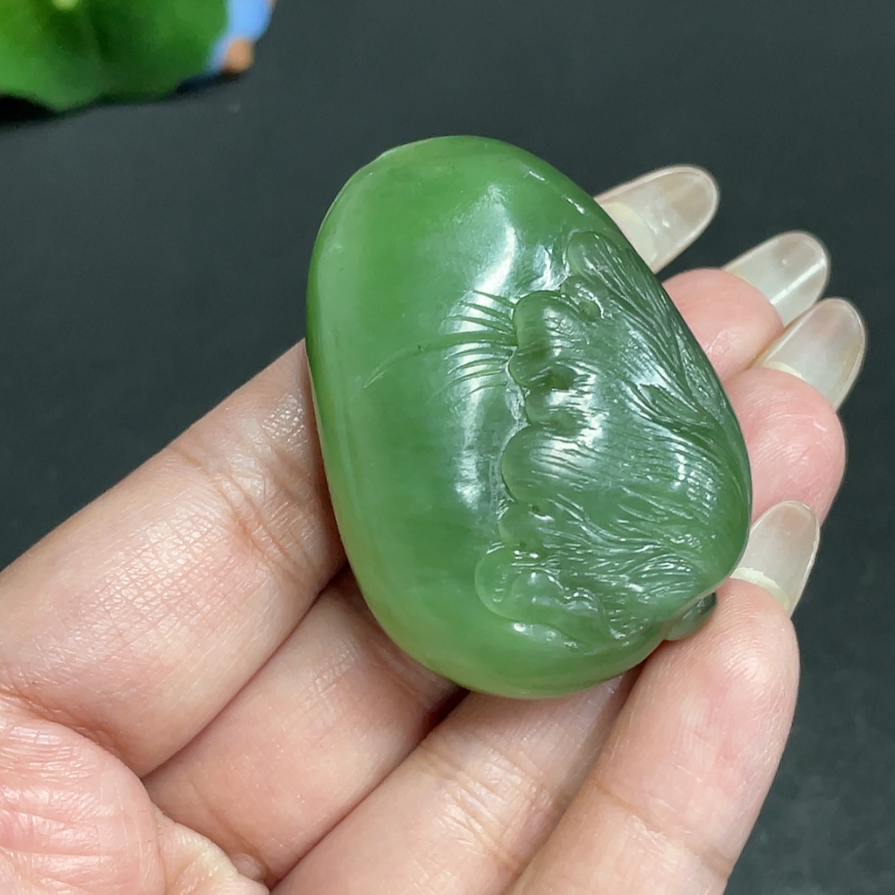 H29378681 Hetian Jade Pendant Auspicious Beast Total Weight Approx. 48.5g