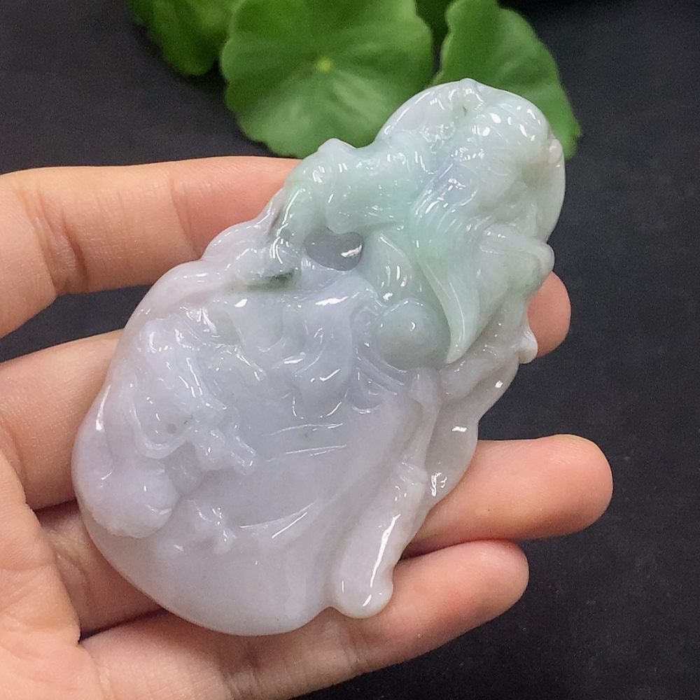 F30514588 JadeiteGuan Gong Pendant