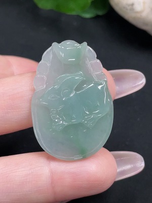 F34068947 Jadeite Rabbit Pendant, Total Weight Approx. 5.6g