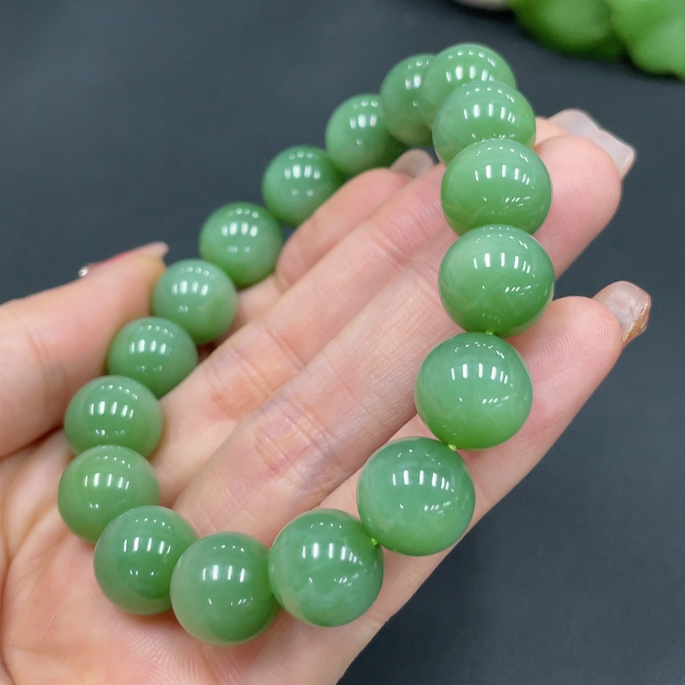 H23656608 Hetian Jade Bracelet Approx. 11.7mm Total Weight Approx. 46.2g
