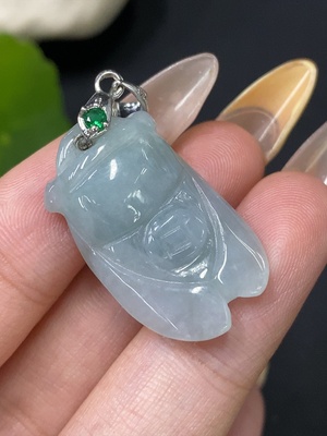F29436553 Jadeite Pendant Non-Gold with Non-A Grade Beads Total Weight Approx. 5.62g