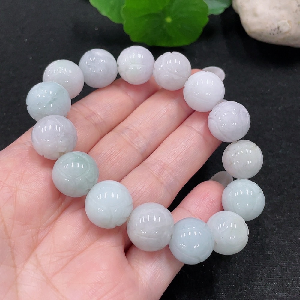 F33900240 Jadeite Bracelet Approx. 13.8mm Total Weight Approx. 65.8g