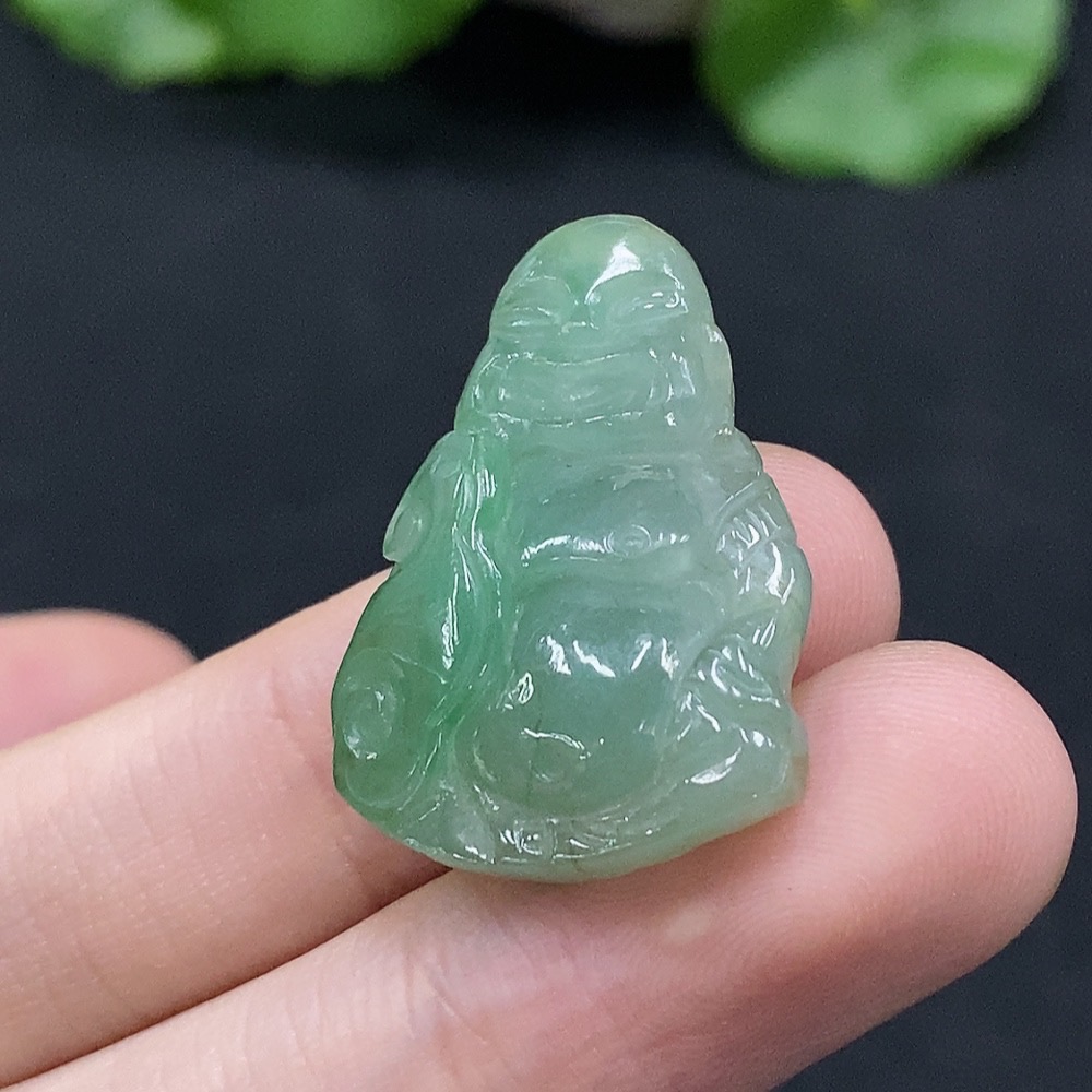 F34029323 Jadeite Buddha Pendant, Total Weight Approximately 6.31g
