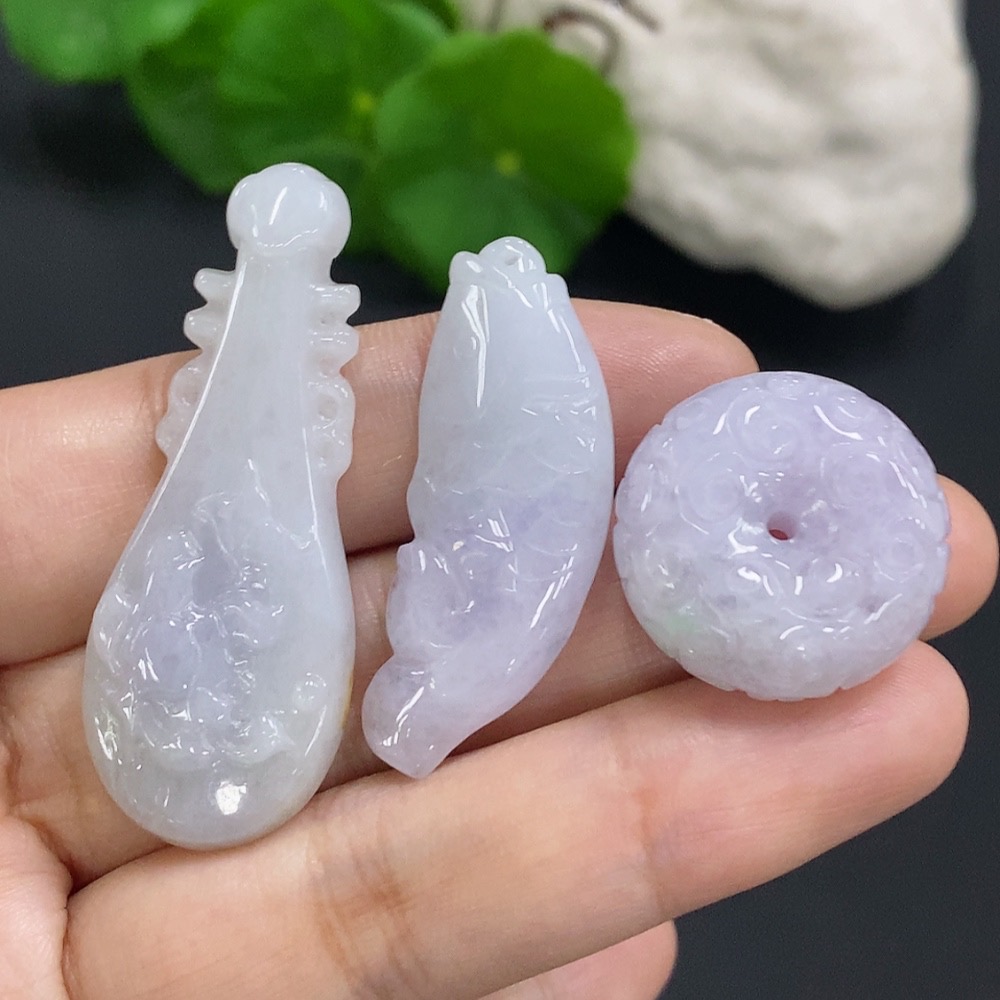 F28191932 JadeitePendant, Peace Buckle, Soulmate, Fish