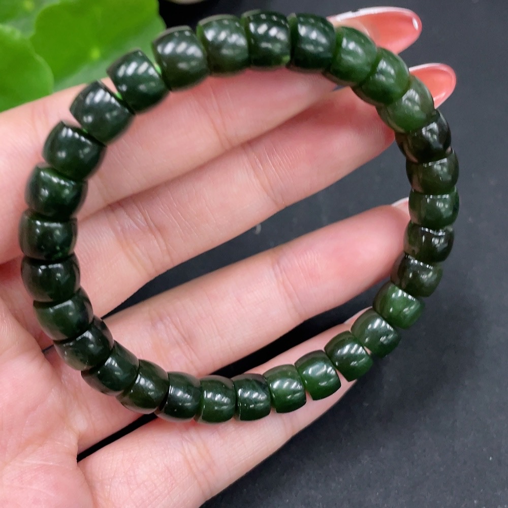 H34027401 Hetian Jade Bracelet   Approx. 7.7mm   Total Weight Approx. 23.2g
