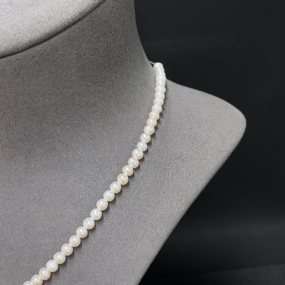 C33923073 Pearl Bead Necklace Non-Gold Total Weight Approx.11.92g Size About 4.3mm