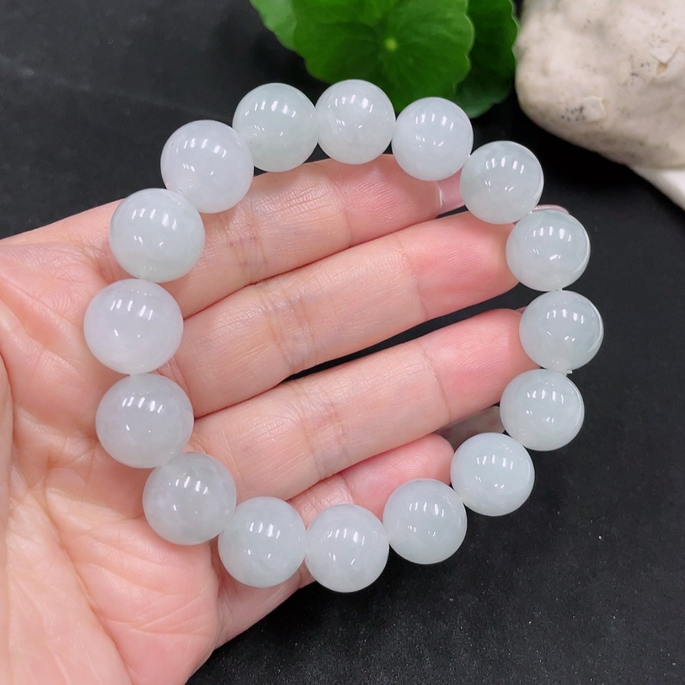 F34013541 Jadeite Bracelet, Approx. 12.5mm Beads, Total Weight About 58.7g