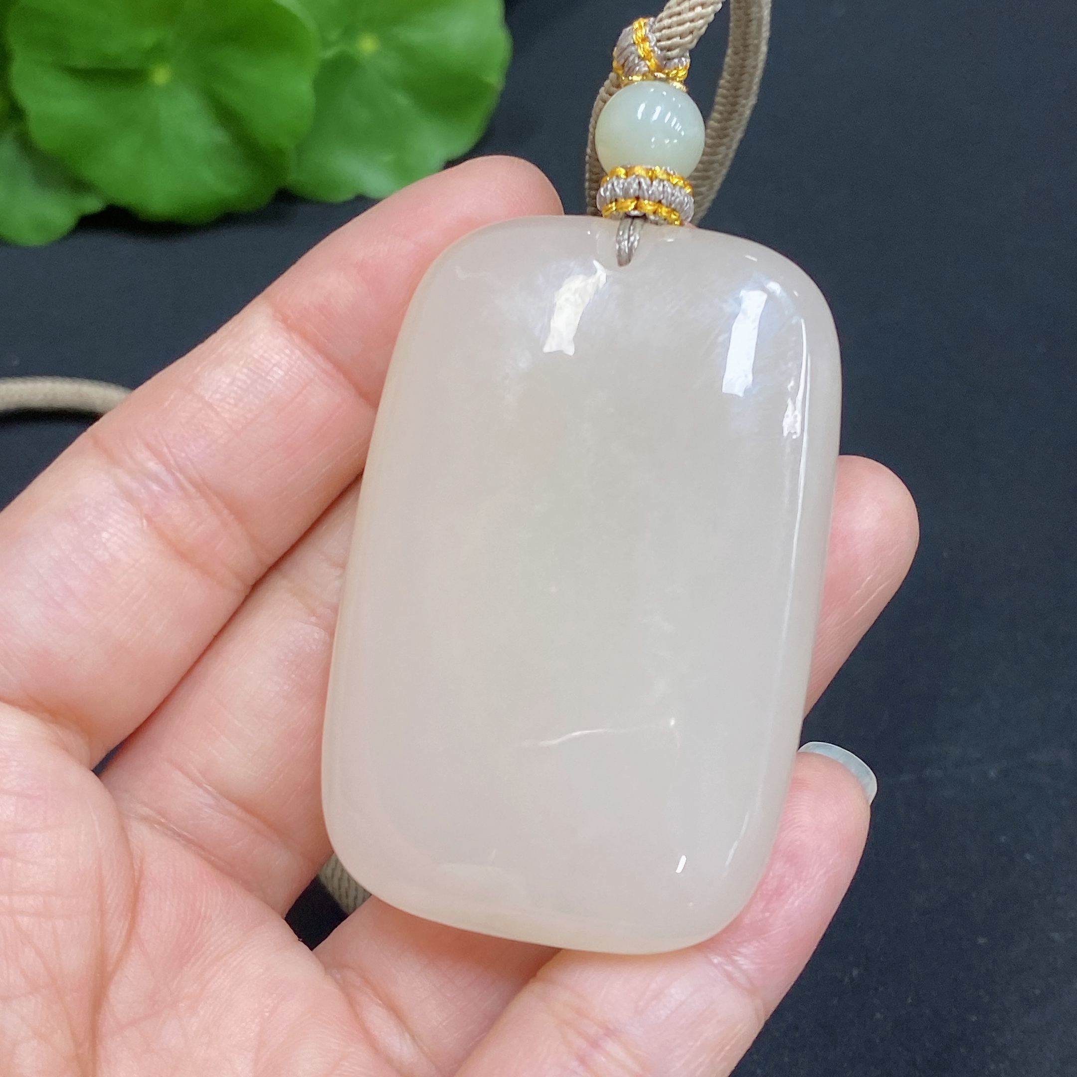 H34985551 Hetian Jade Pendant Plain Pendant Non-Gold