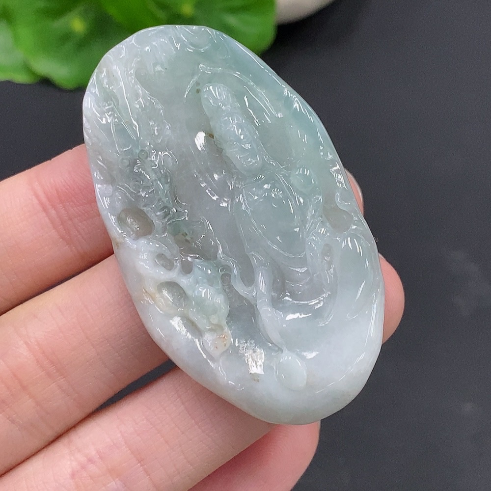 F25918184 Jadeite Guanyin Pendant, Total Weight Approx. 19.7g
