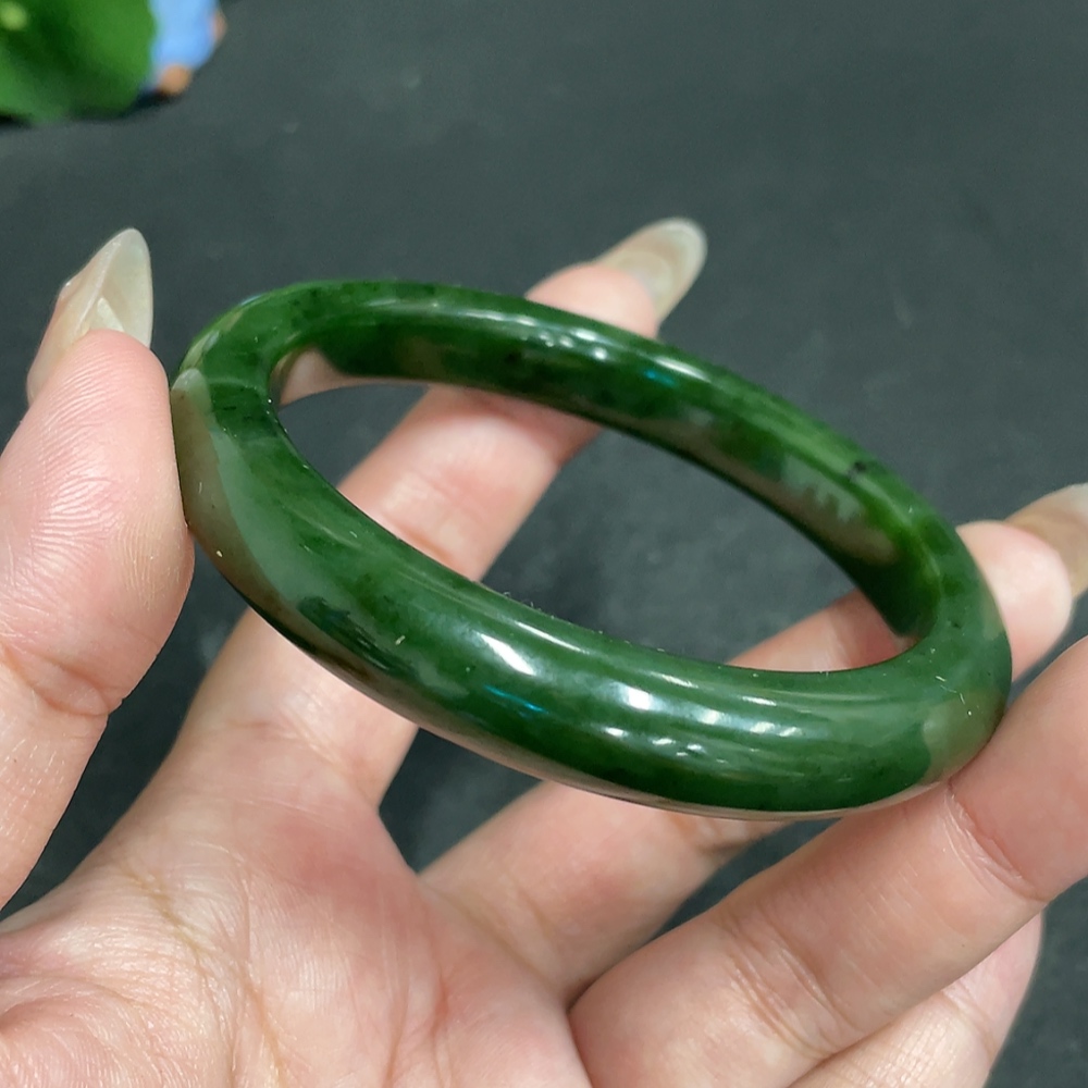 H30552160 Hetian Jade Round Bracelet Size 59.9 Total Weight Approx. 49.7g