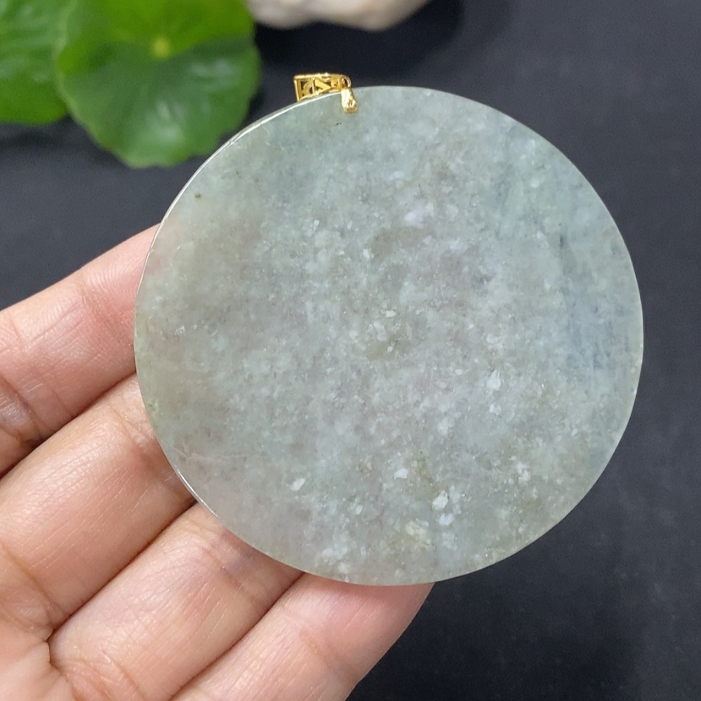 F35116157 Jadeite Plain Pendant 18k Total Weight Approx. 20.72g