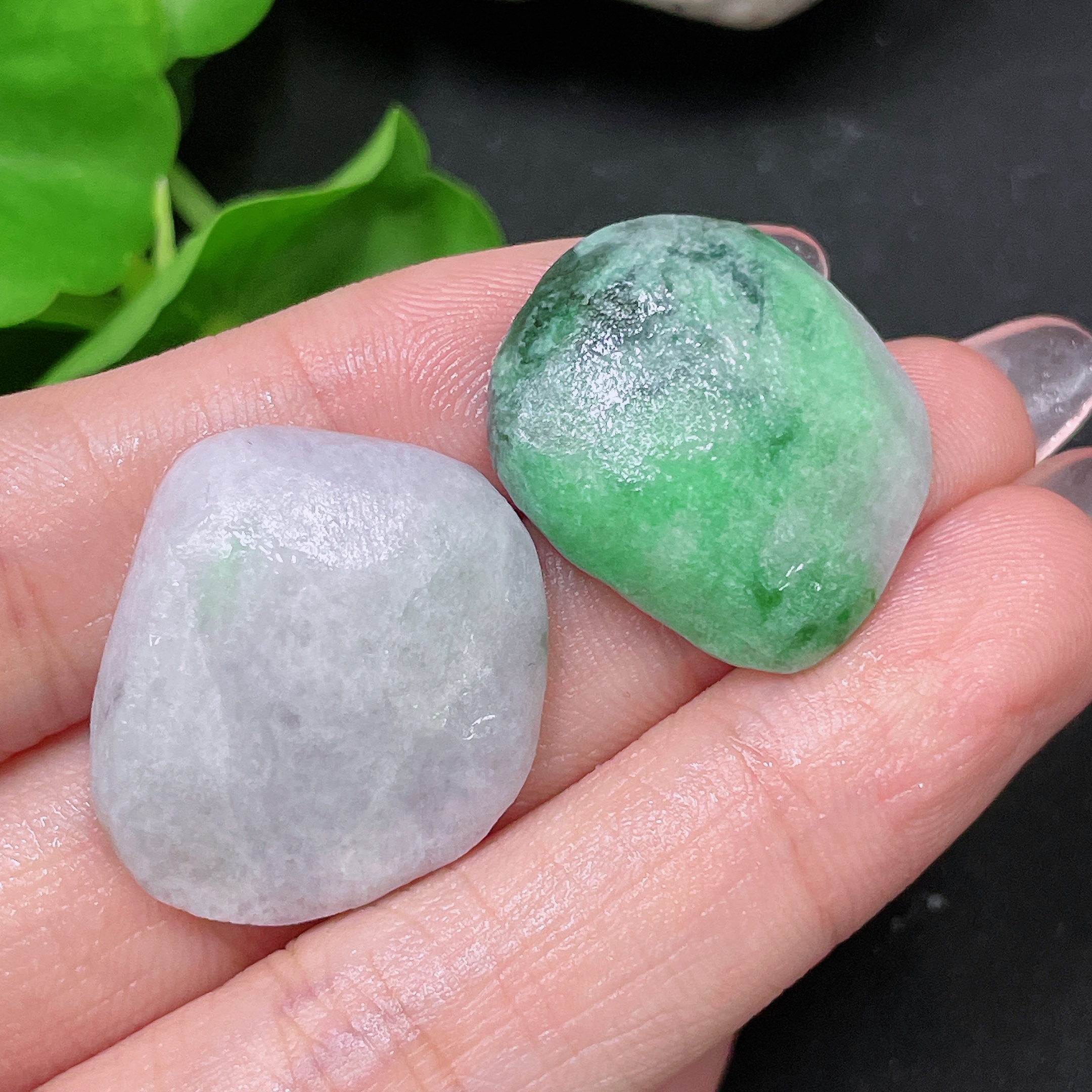 F34958539 Jadeite Rough Pendants Sell as a Lot (with other mineral components)