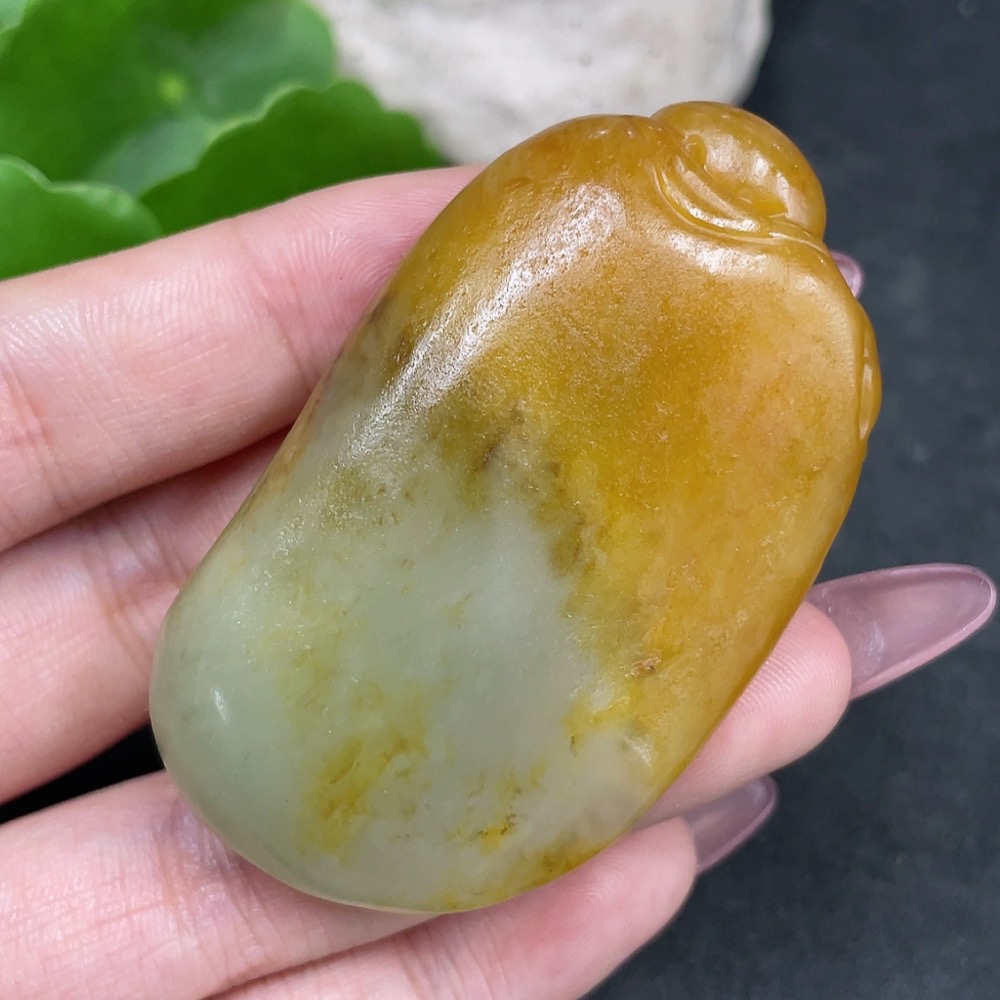 H33841453 Hetian Jade Pendant, Shouxing Gong, Undetermined Skin Color Formation, Total Weight Approx. 58.6g
