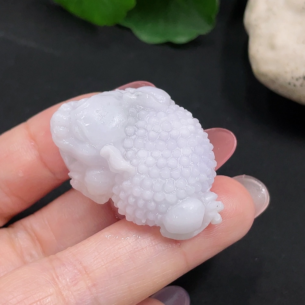 F34982897 Jadeite Unpolished Three-Legged Toad Pendant, Total Weight Approximately 17.6g