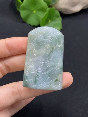 F30564557 Jadeite landscape pendant, total weight approximately 20.36g