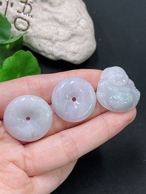 F33892988 Jadeite Pendant Peace Button Buddha