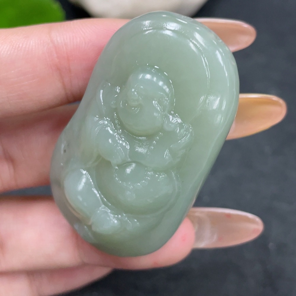 H32823659 Hetian Jade Pendant Buddha Total Weight Approx. 32.9g
