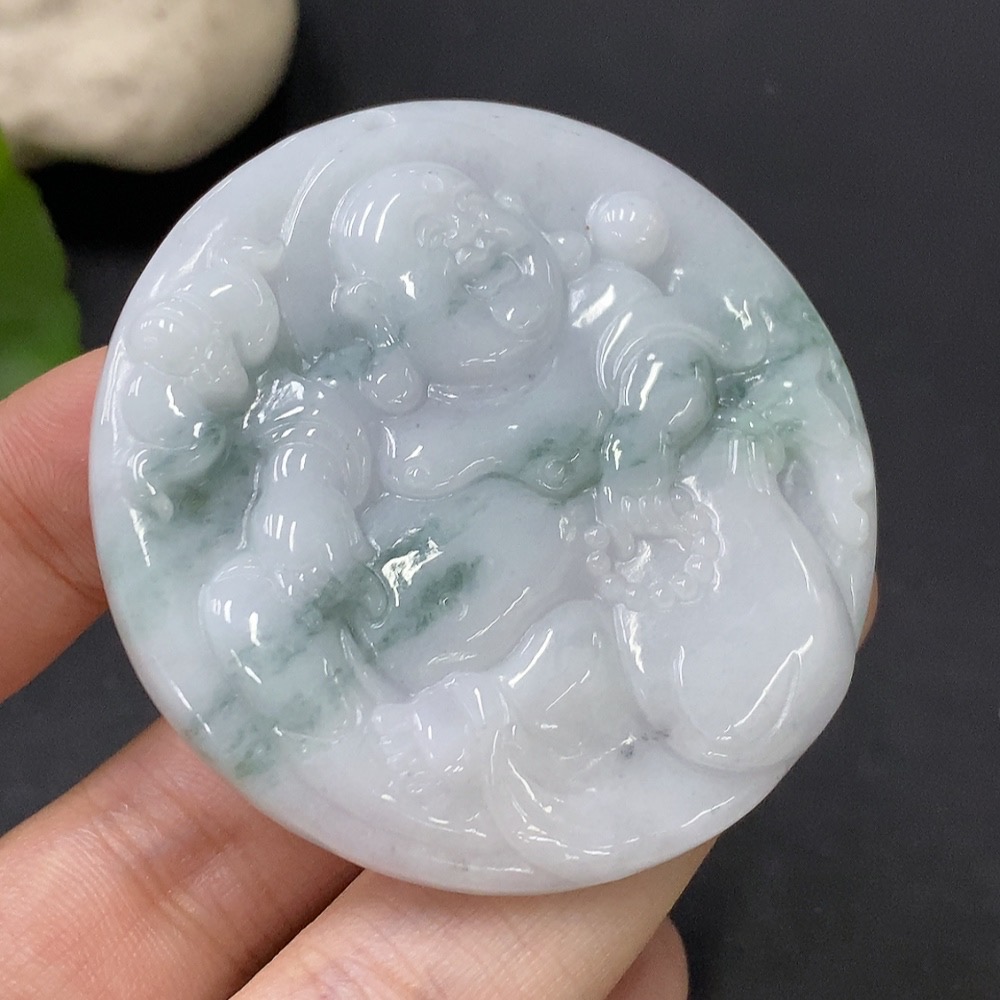 F29322483 JadeiteBuddha Pendant Total Weight Approx. 32.53g