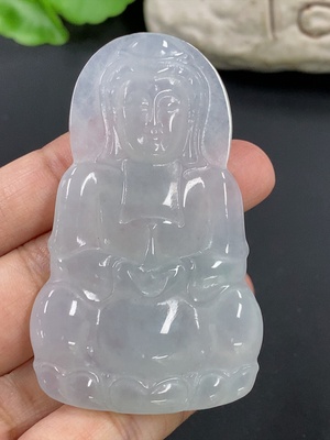 F42973050 翡翠观音挂件 货品总重约28.05g