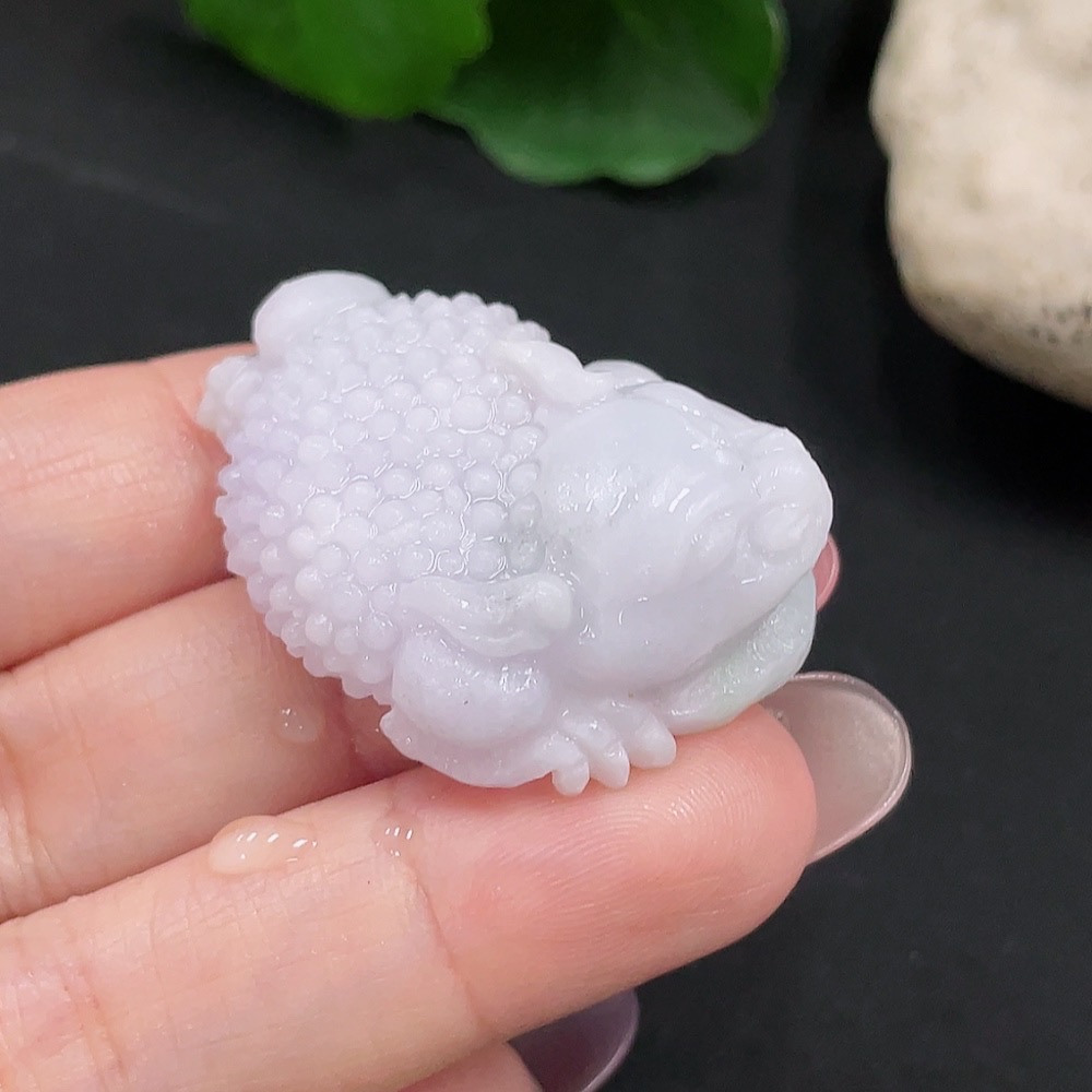 F34982897 Jadeite Unpolished Three-Legged Toad Pendant, Total Weight Approximately 17.6g