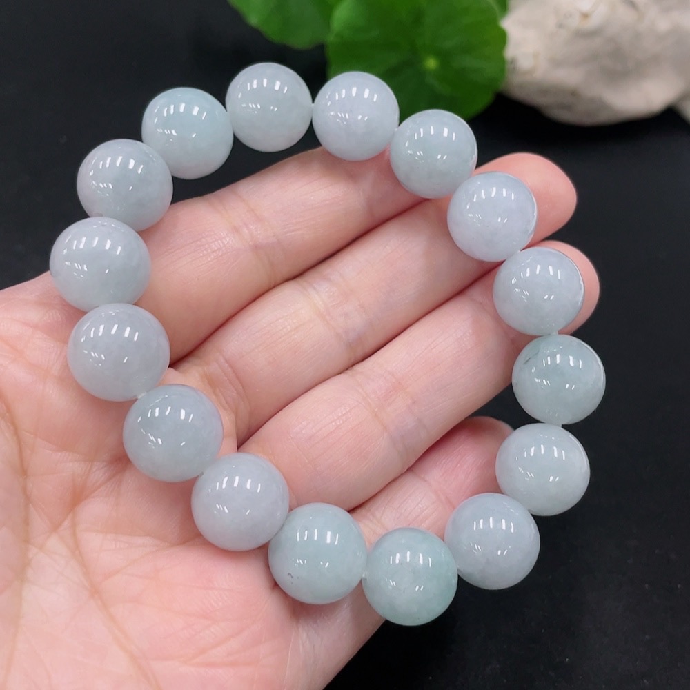 F31675392 JadeiteBead Bracelet, Approx. 12.3mm, Total Weight Approx. 51.6g