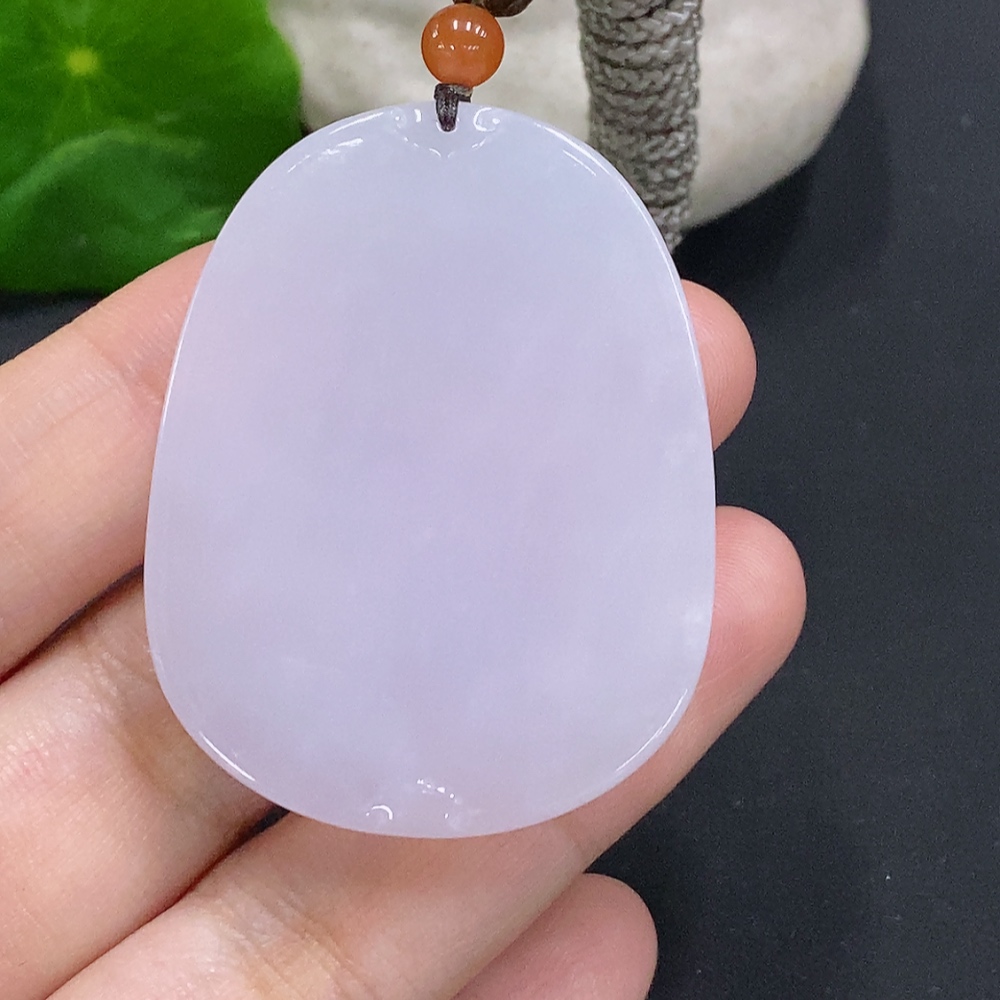 F34000411 Jadeite Antique Pendant Total Weight Approx. 26.15g (Including Cord Weight)