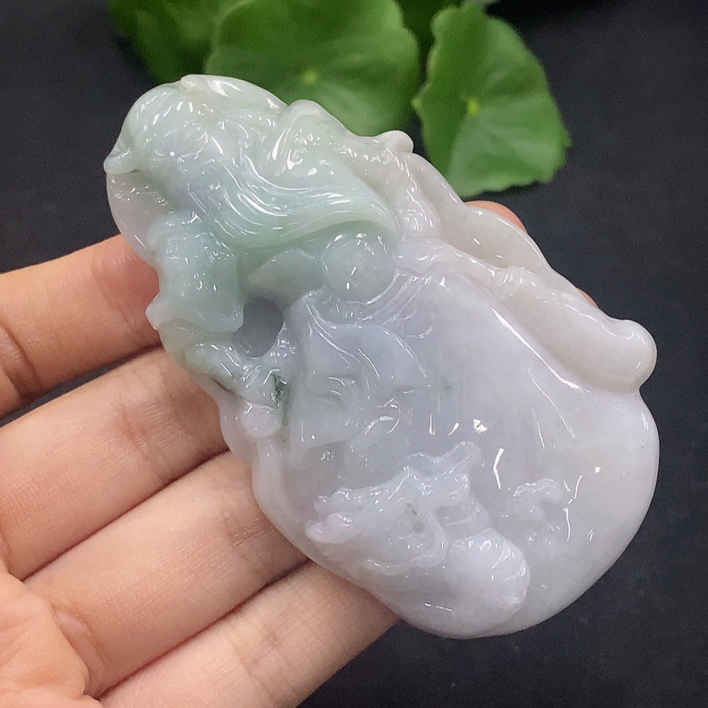 F30514588 JadeiteGuan Gong Pendant