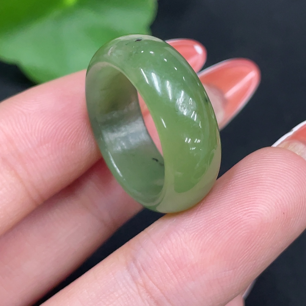 H34027862 Hetian Jade Jasper Ring Size 14 Total Weight Approx. 3.7g