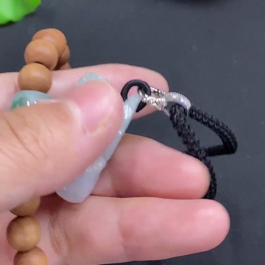F30569839 Jadeite Pendant and Bracelet Sell as a Lot Non-Gold Inlaid