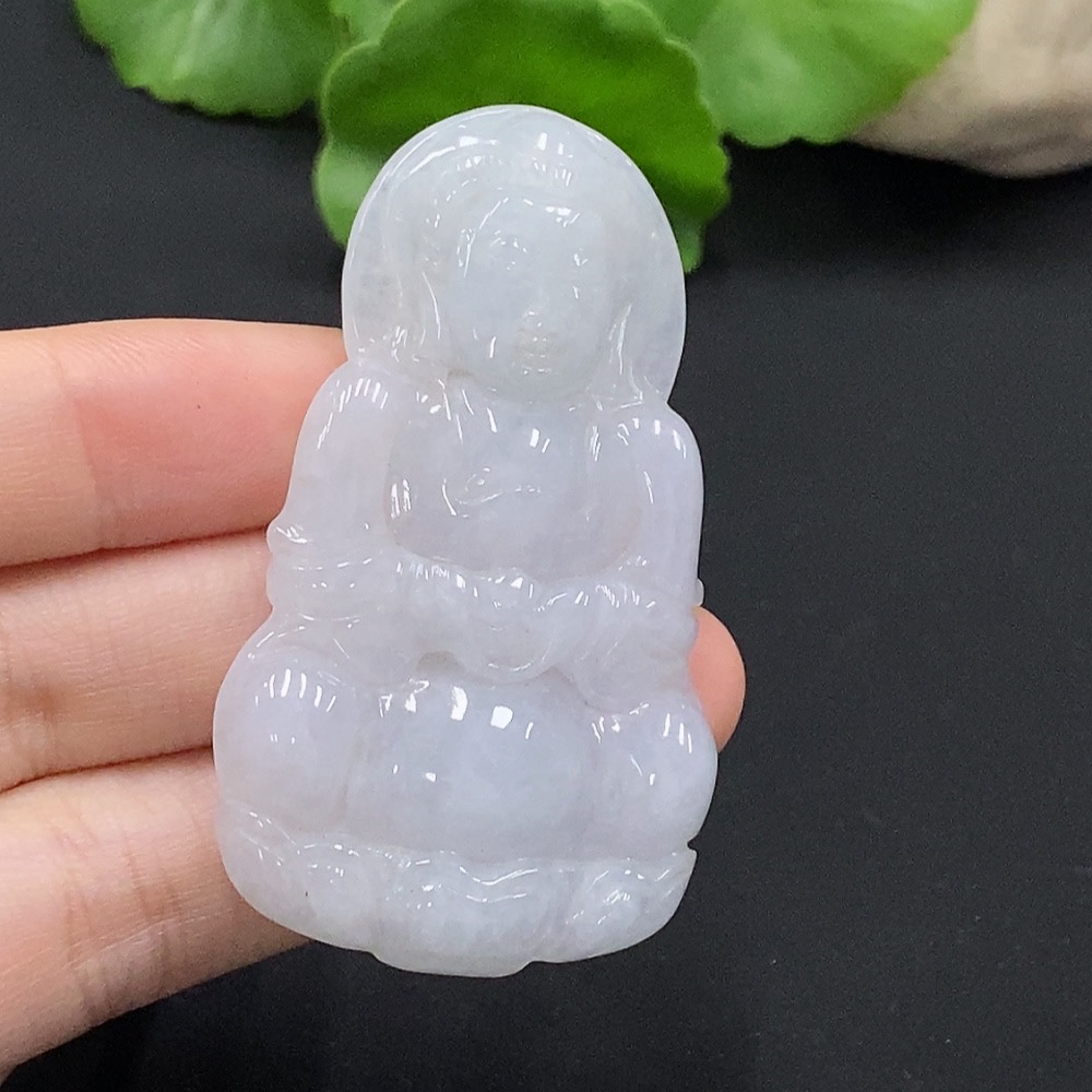 F35091177 Jadeite Guanyin Pendant Total Weight Approximately 20.7g