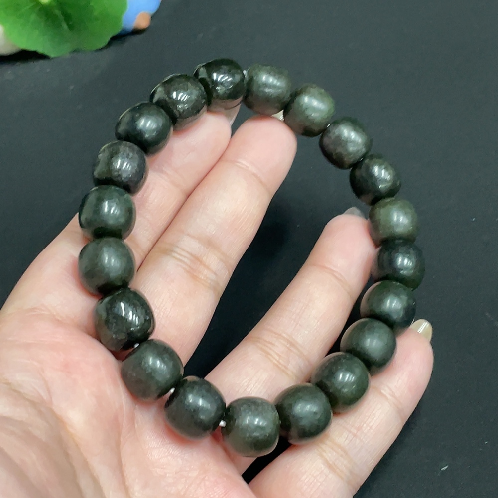 H31659624 Hetian Jade Bead Bracelet, approx. 11.5 mm, total weight approx. 57.2g