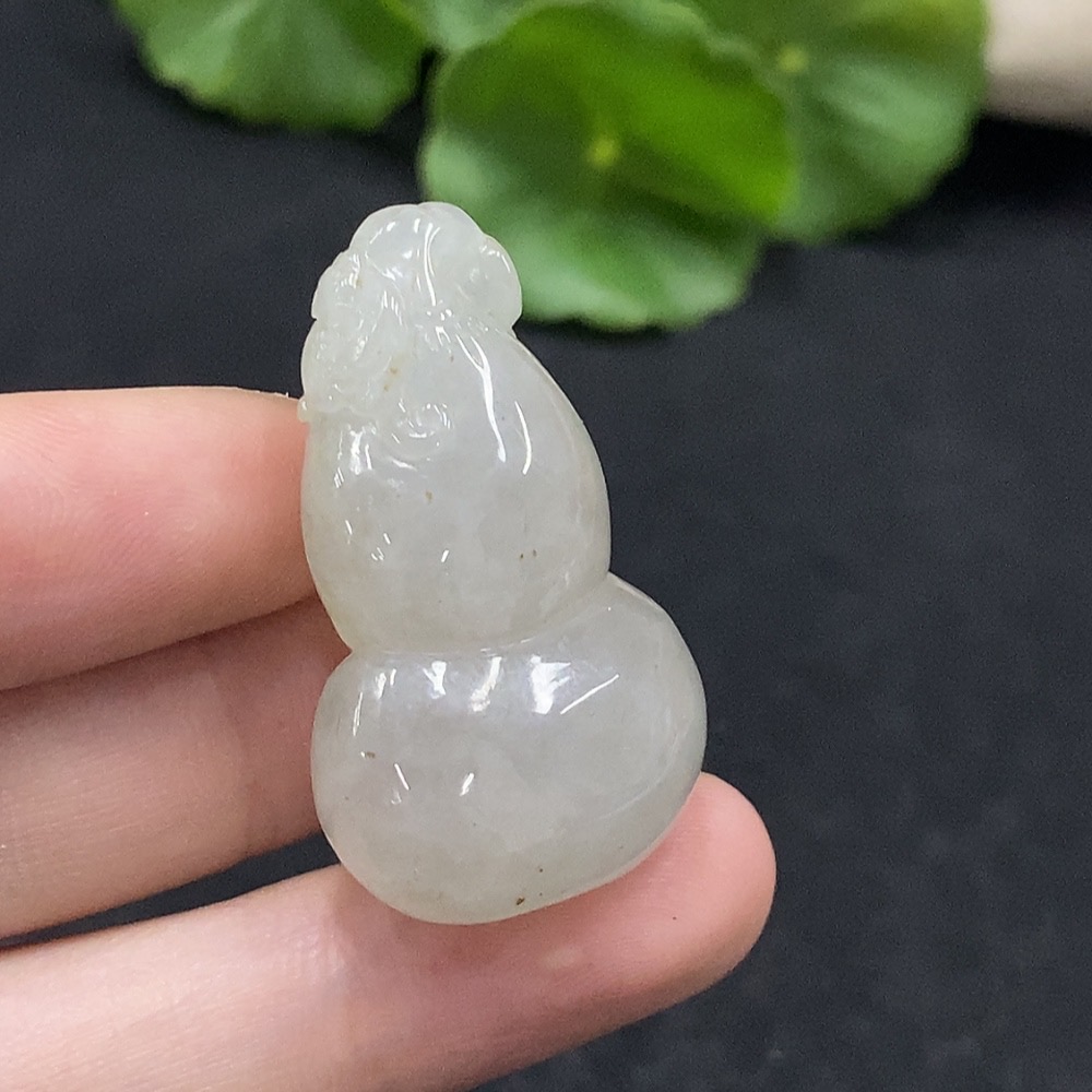 F34029031 Jadeite Gourd Pendant Total Weight Approx. 18.48g
