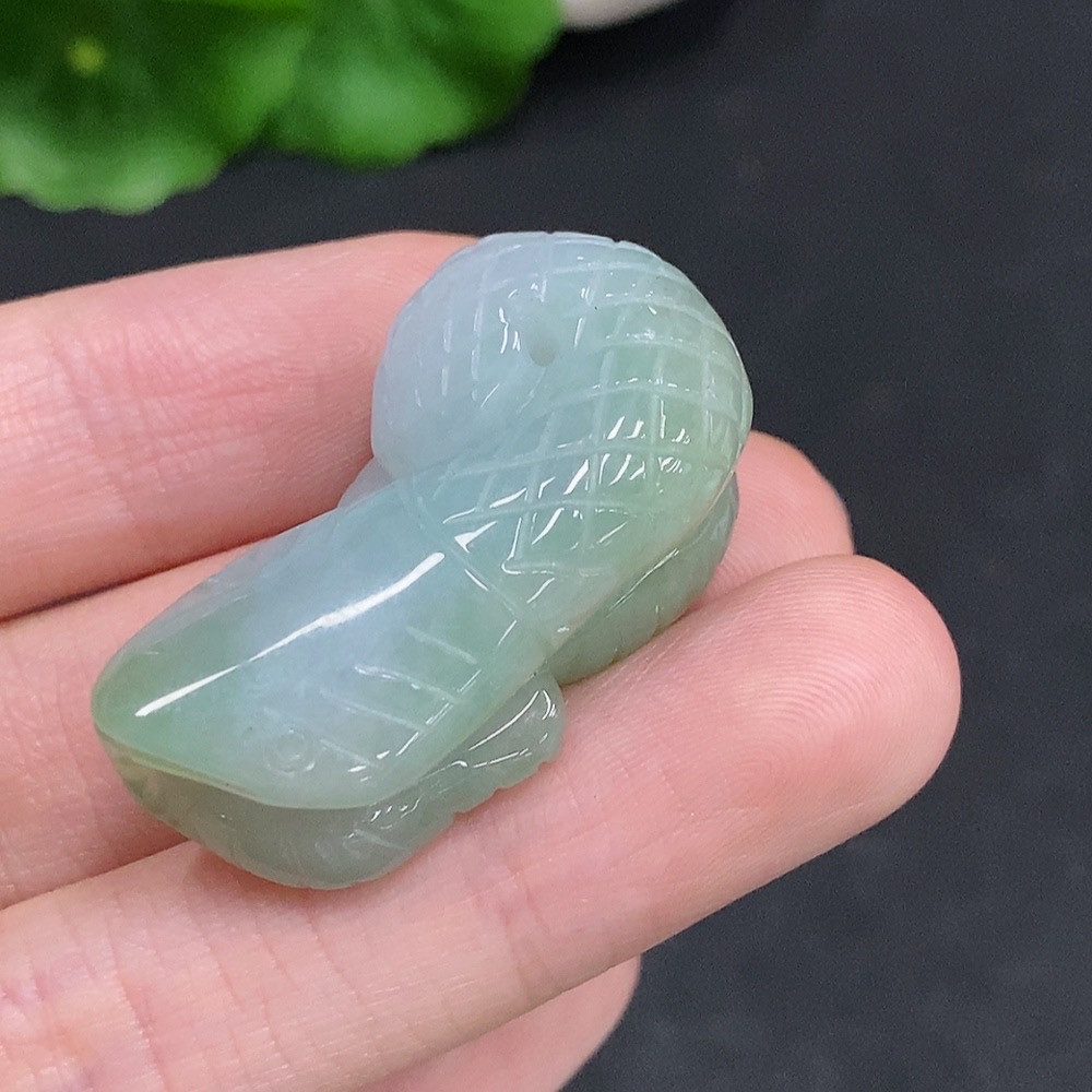 F35077926 Jadeite Flying Snake Pendant Total Weight Approx. 17.1g