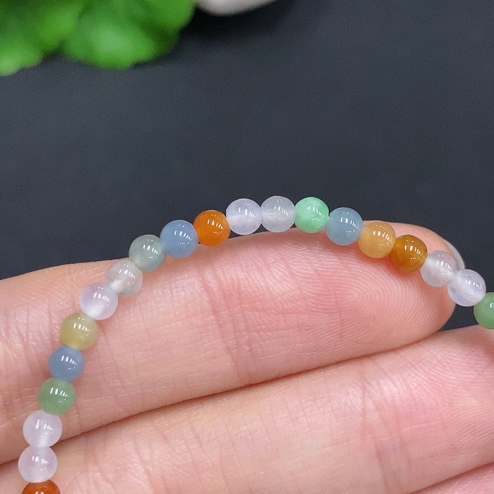 F32807705 Jadeite Beads Bracelet Total Weight Approx. 3.7g Size Approx. 3.6mm