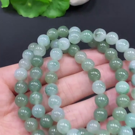 F29364742 Jadeite Bead Necklace Total Weight Approx. 59.7g Size 7.9mm