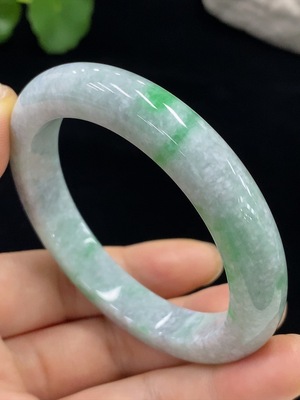 F30480046 Jadeite Round Bracelet Size 53.8 Total Weight Approx. 50.42g