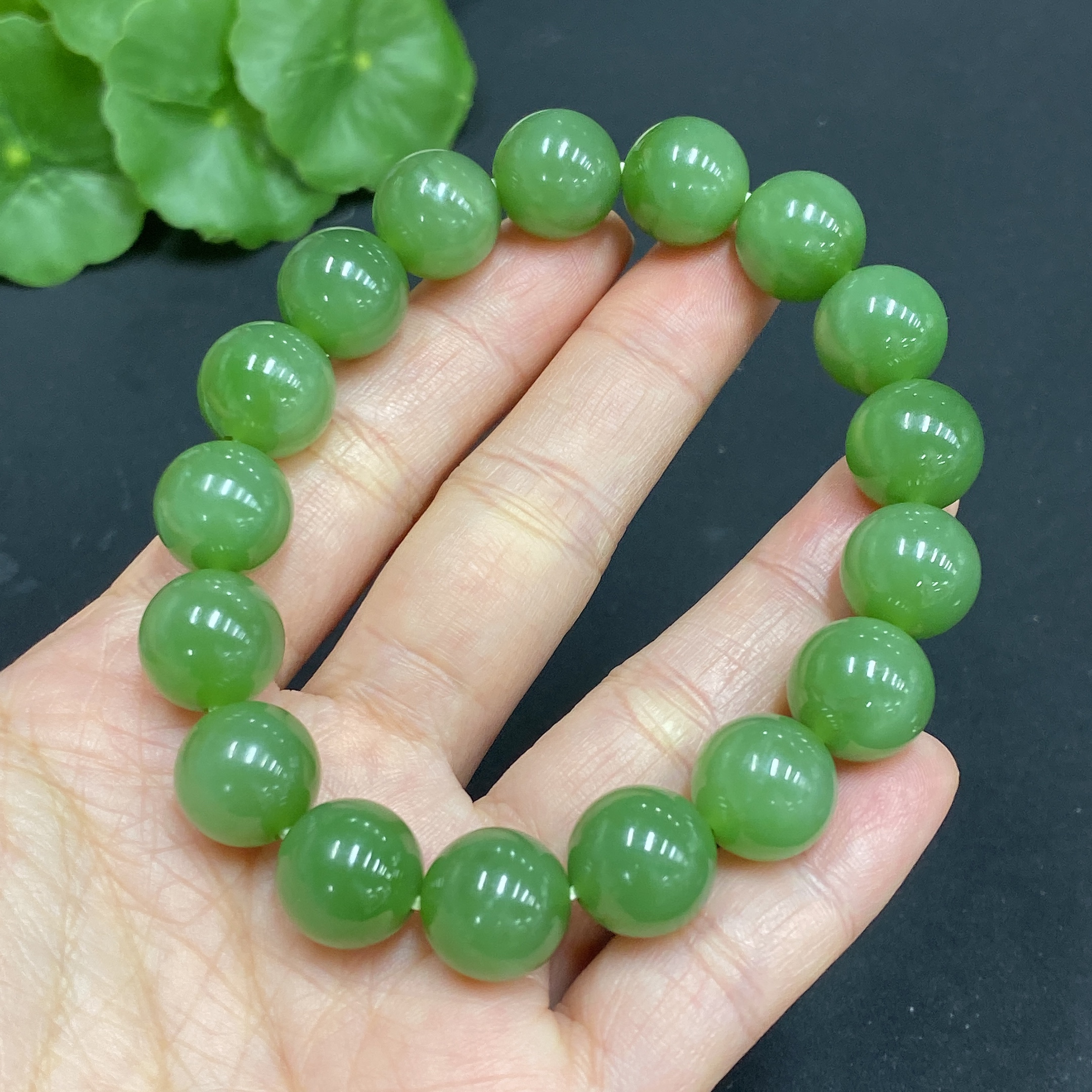 H28215358 Hetian Jade Bracelet, Approx. 11.8mm, Total Weight Approx. 45.5g