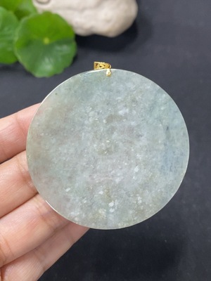 F35116157 Jadeite Plain Pendant 18k Total Weight Approx. 20.72g