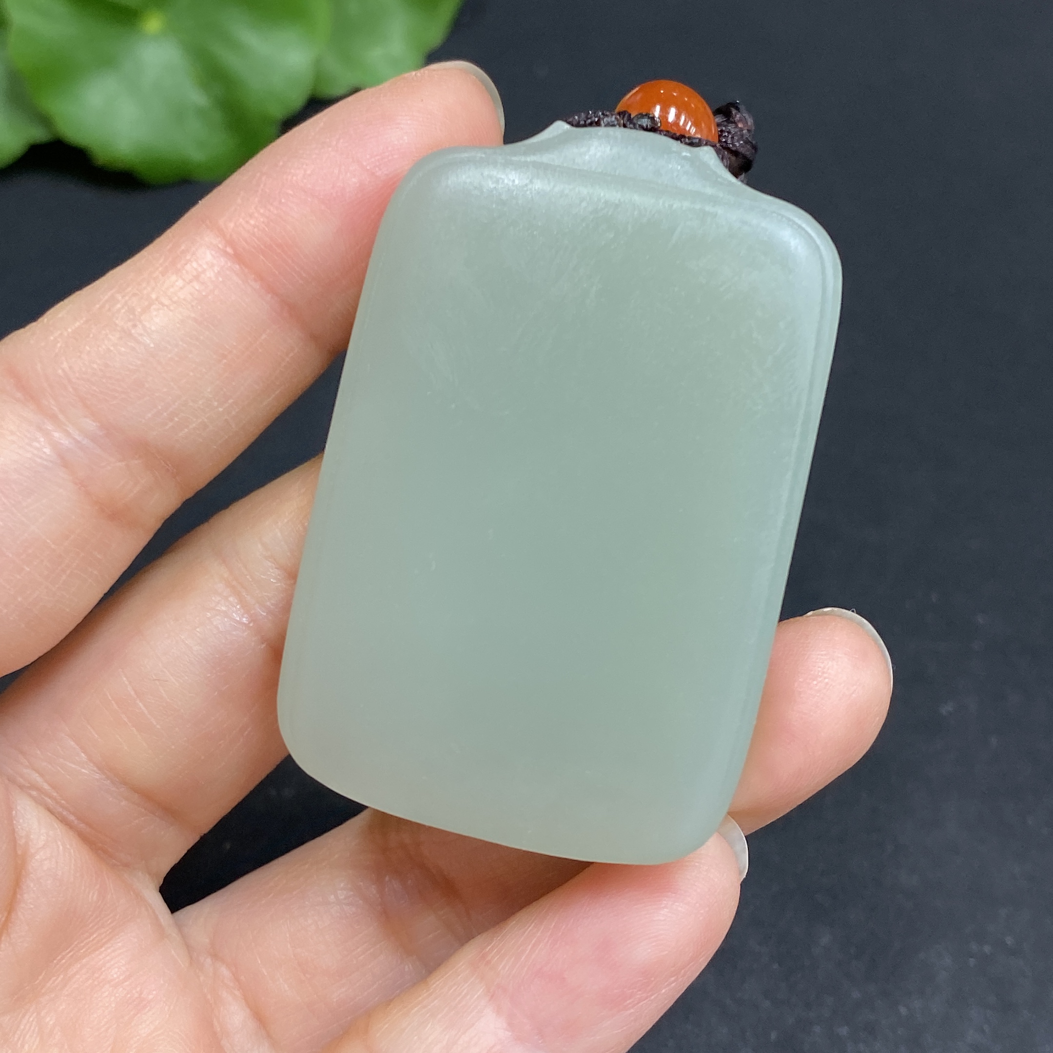 H31667936 Hetian Jade Pendant, Plain Pendant, Total Weight (including rope): 50.8g