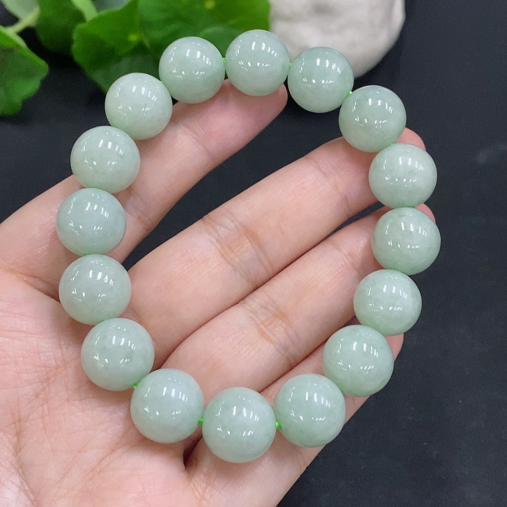 F32801418 Jadeite Bead Necklace Approx. 12.7mm Total Weight Approx. 59g