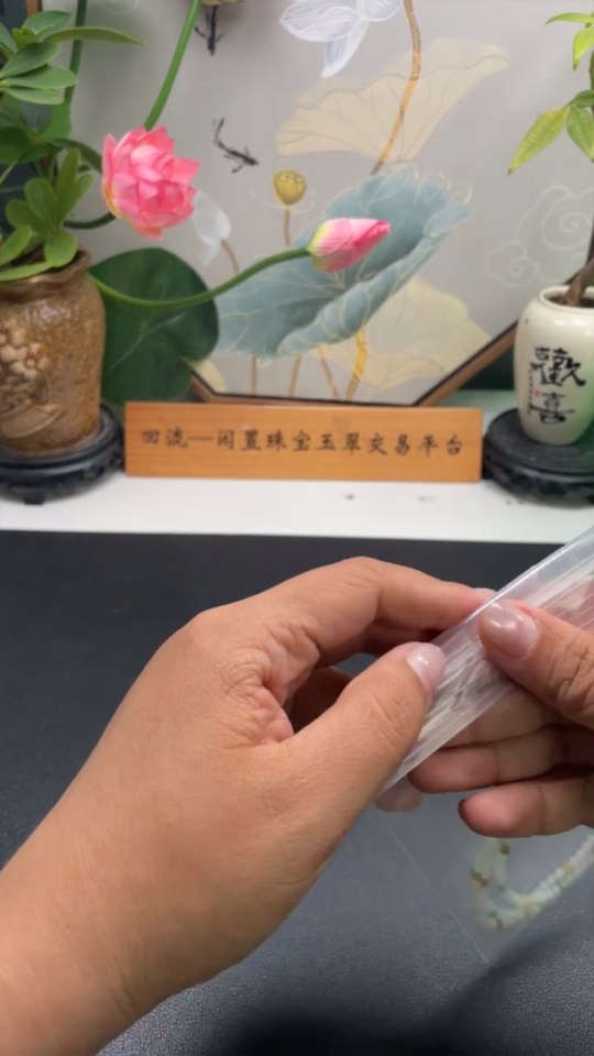 F34043239 Jadeite Bead Necklace Approx. 3.5mm Non-Gold Total Weight Approx. 13.65g