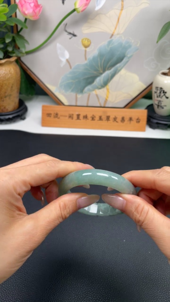 F31654294 Jadeite Circular Bracelet, Size 52.5, Color Origin Undetermined, Total Weight Approx. 52.1g