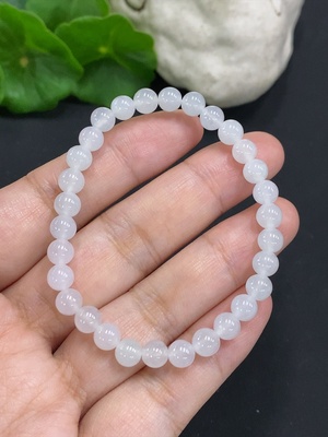 F35127375 Jadeite Bead Necklace Approximately 5.8mm Total Weight About 9.9g