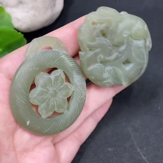 H31616872 Hetian Jade Pendant, Antique-style Plaque, Total Weight Approx. 56.9g