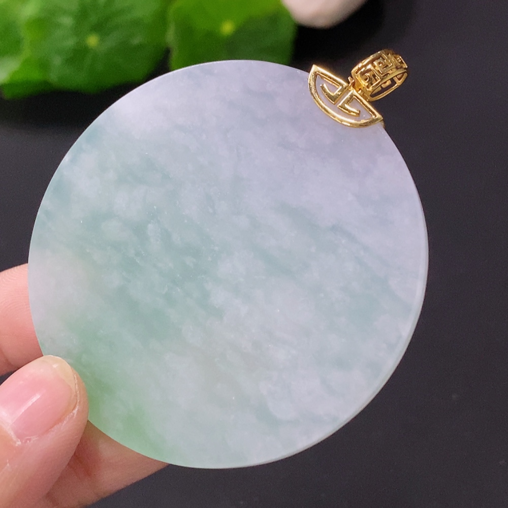 F24701568 Jadeite Plain Pendant 18k Total Approx. 28g