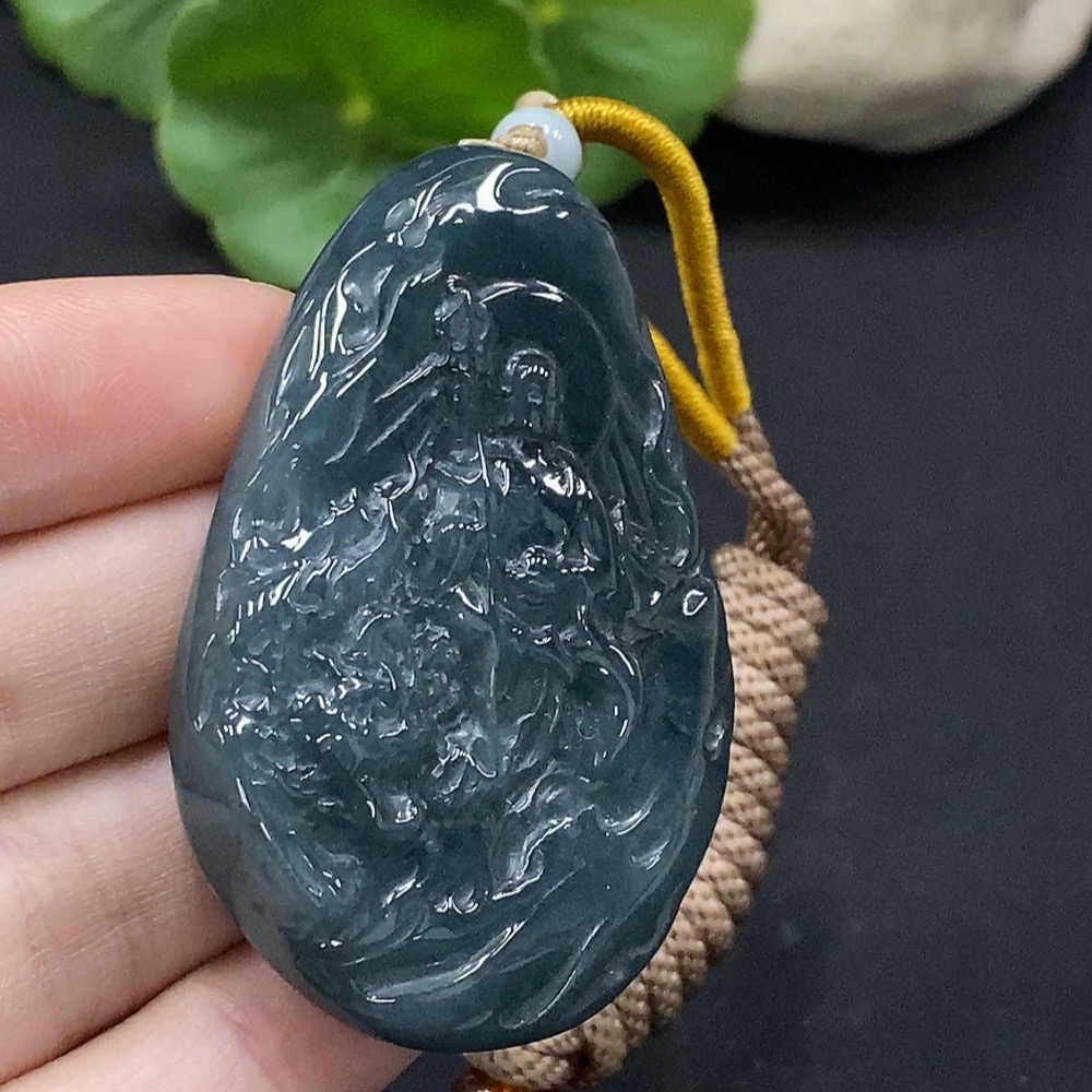 F34996562 Jadeite Ksitigarbha Pendant Total Weight Approx.41.5g