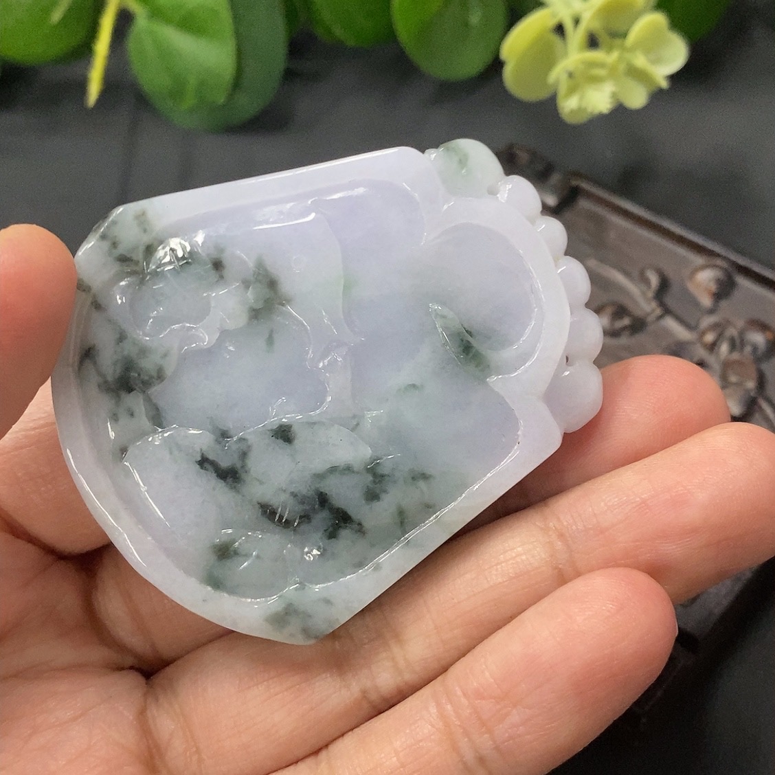 F07135087 Jadeite Antique Dragon Pendant
