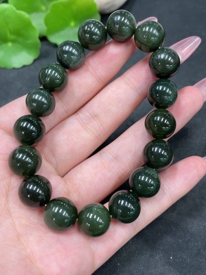 H33897525 Hetian Jade Bracelet Approx.11.6mm Total Weight Approx.44.9g