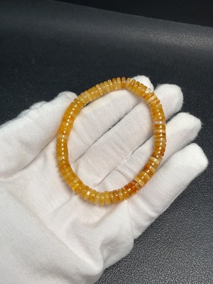 C33870795 Amber Beeswax Bracelet, total weight approx. 5.80g, size approx. 6.5mm